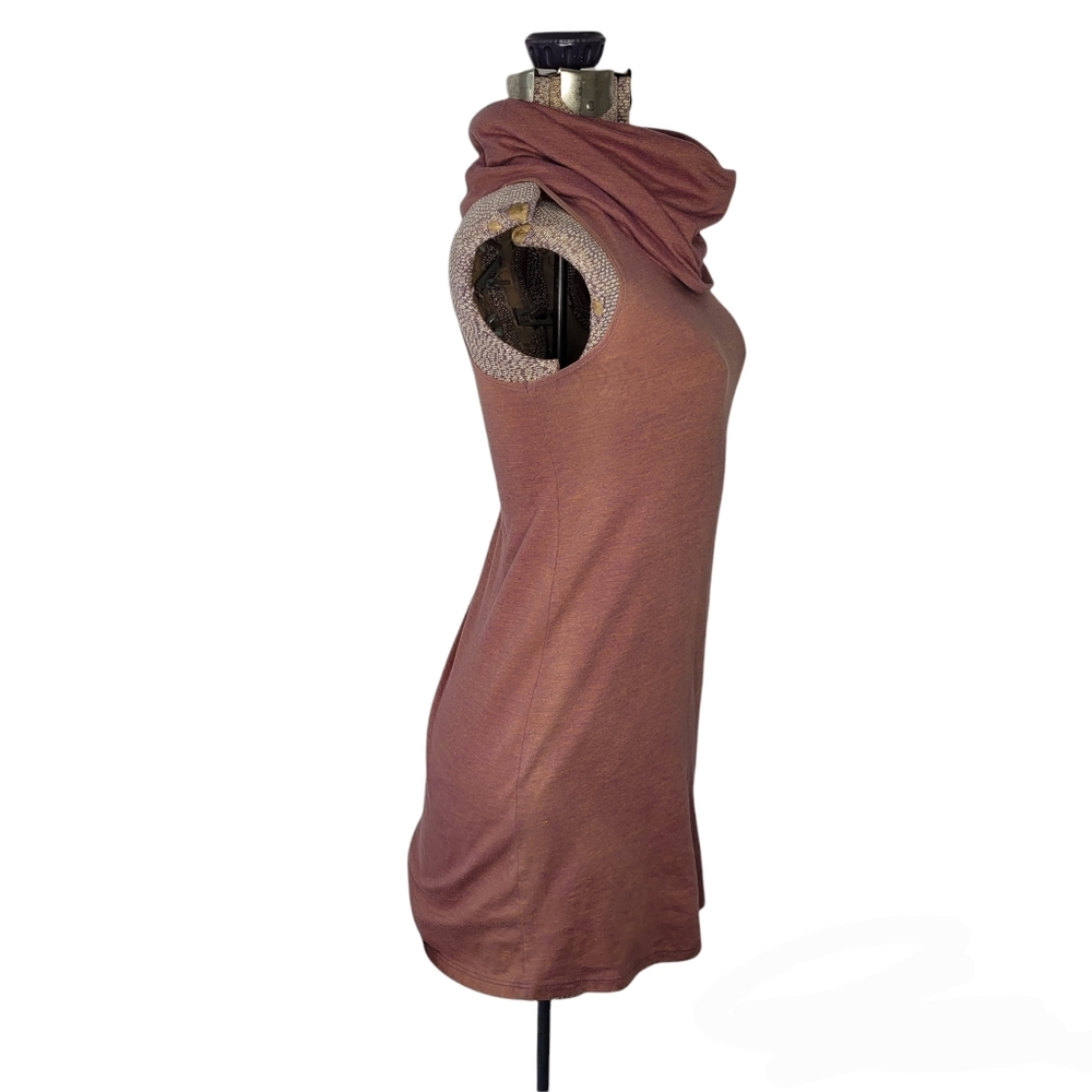 American Apparel mauve bodycon sleeveless cowl neck dress size small - Picture 5 of 8